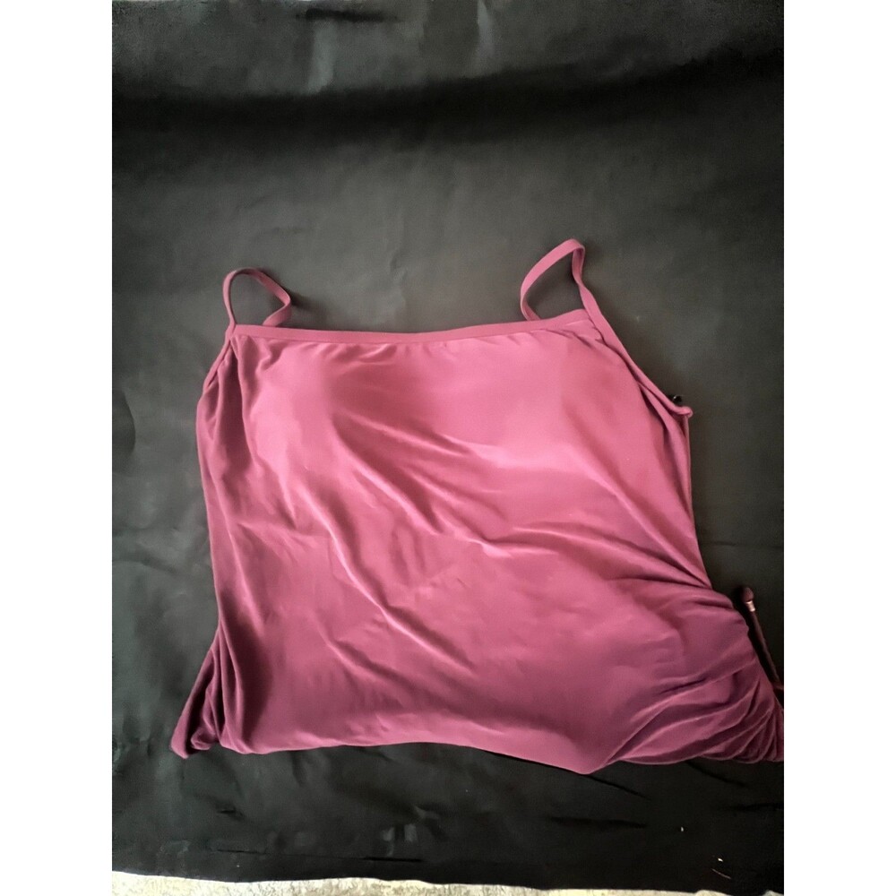 Aerie One Piece Swimsuit Size L Mauve/purple Ribbed Cut Out Cheeky Bathing Suit